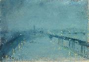 Lesser Ury London in the fog painting